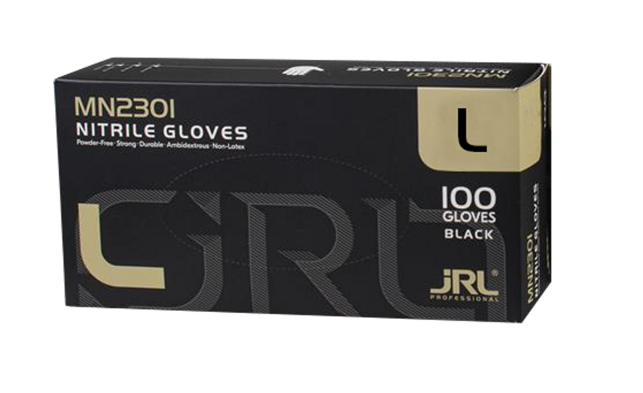 JRL Black Nitrile Gloves 100 Pack