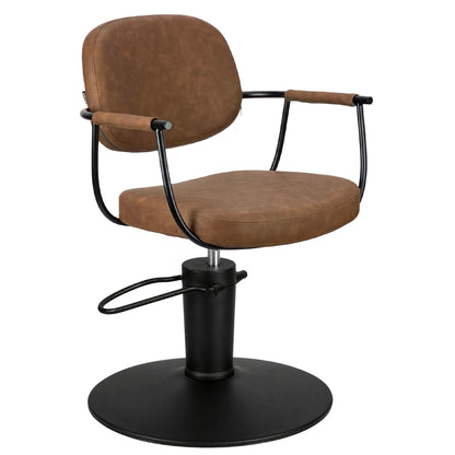 Chelsea Tan Upholstery - Black Frame Styling Chair - Hydraulic