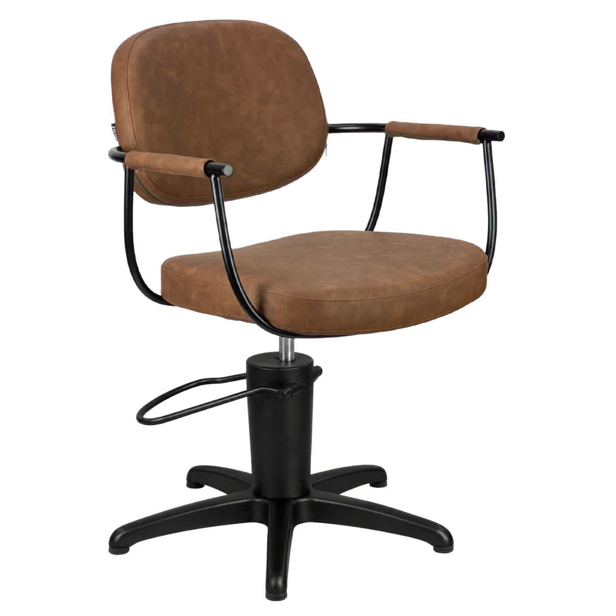 Chelsea Tan Upholstery - Black Frame Styling Chair - Hydraulic