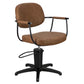 Chelsea Tan Upholstery - Black Frame Styling Chair - Hydraulic