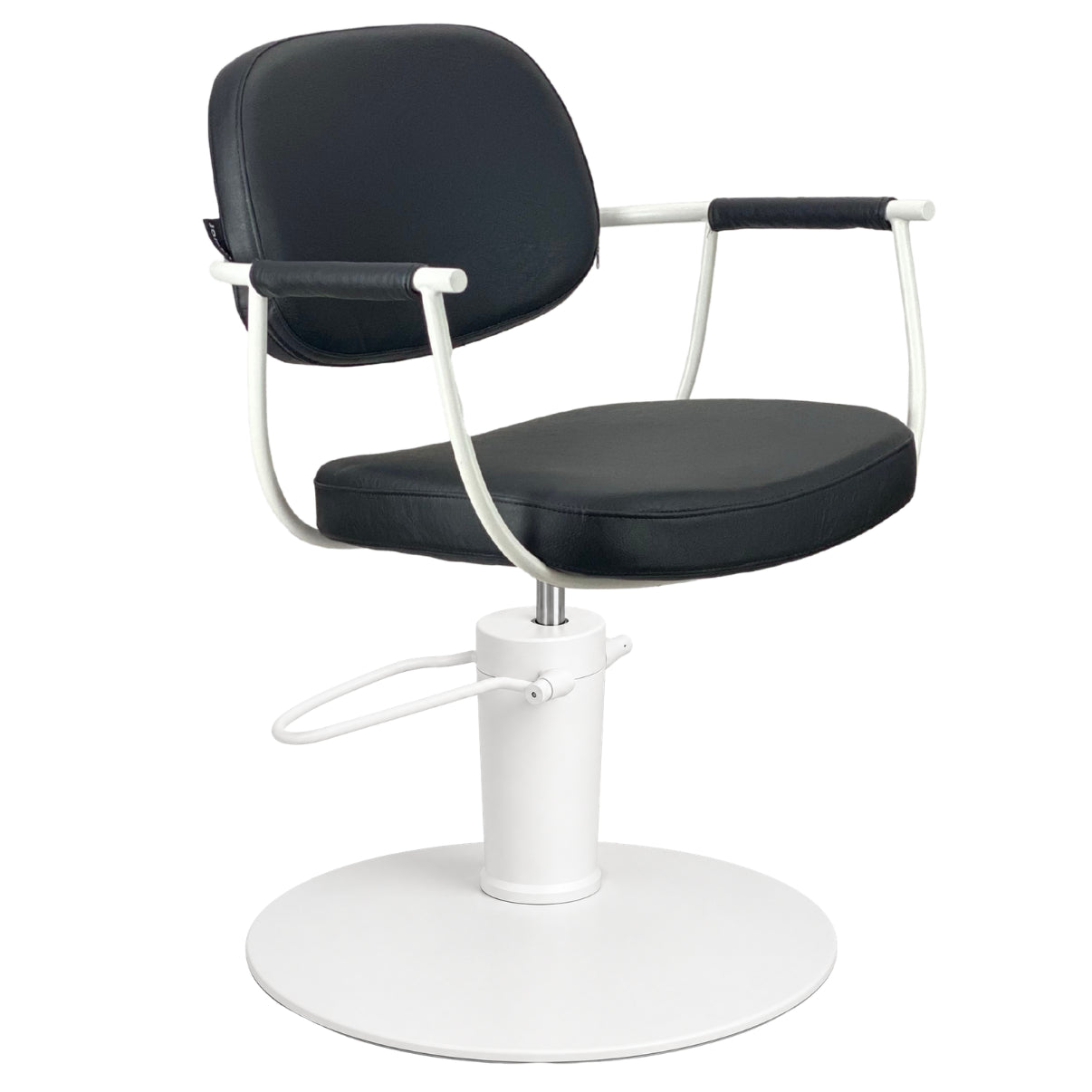 Chelsea Black Upholstery - White Frame Styling Chair - Hydraulic