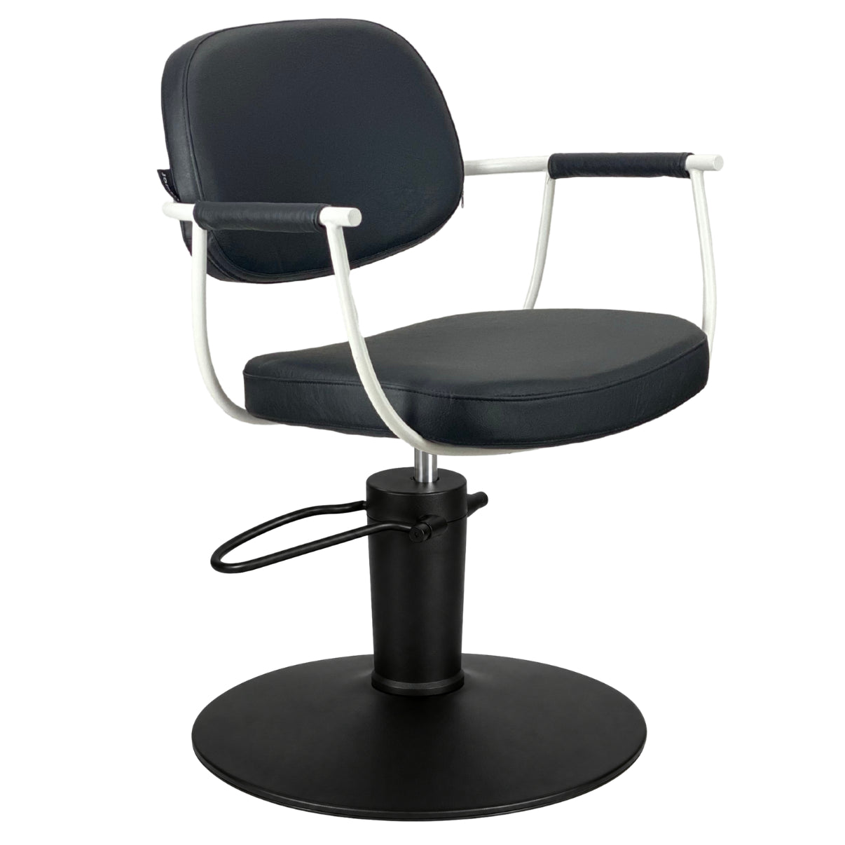 Chelsea Black Upholstery - White Frame Styling Chair - Hydraulic