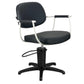 Chelsea Black Upholstery - White Frame Styling Chair - Hydraulic