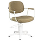 Chelsea Sand Upholstery - White Frame Styling Chair - Hydraulic