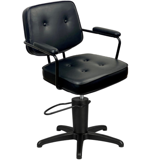 Bianca Black Styling Chair - Hydraulic