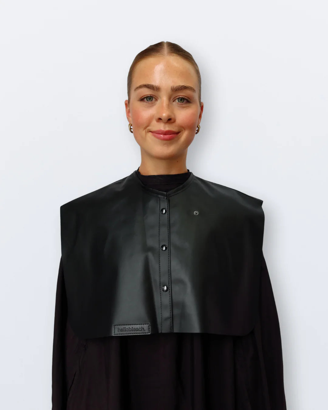 Hello Bleach Vegan Leather Cutting Cape Black
