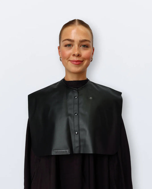 Hello Bleach Vegan Leather Cutting Cape Black
